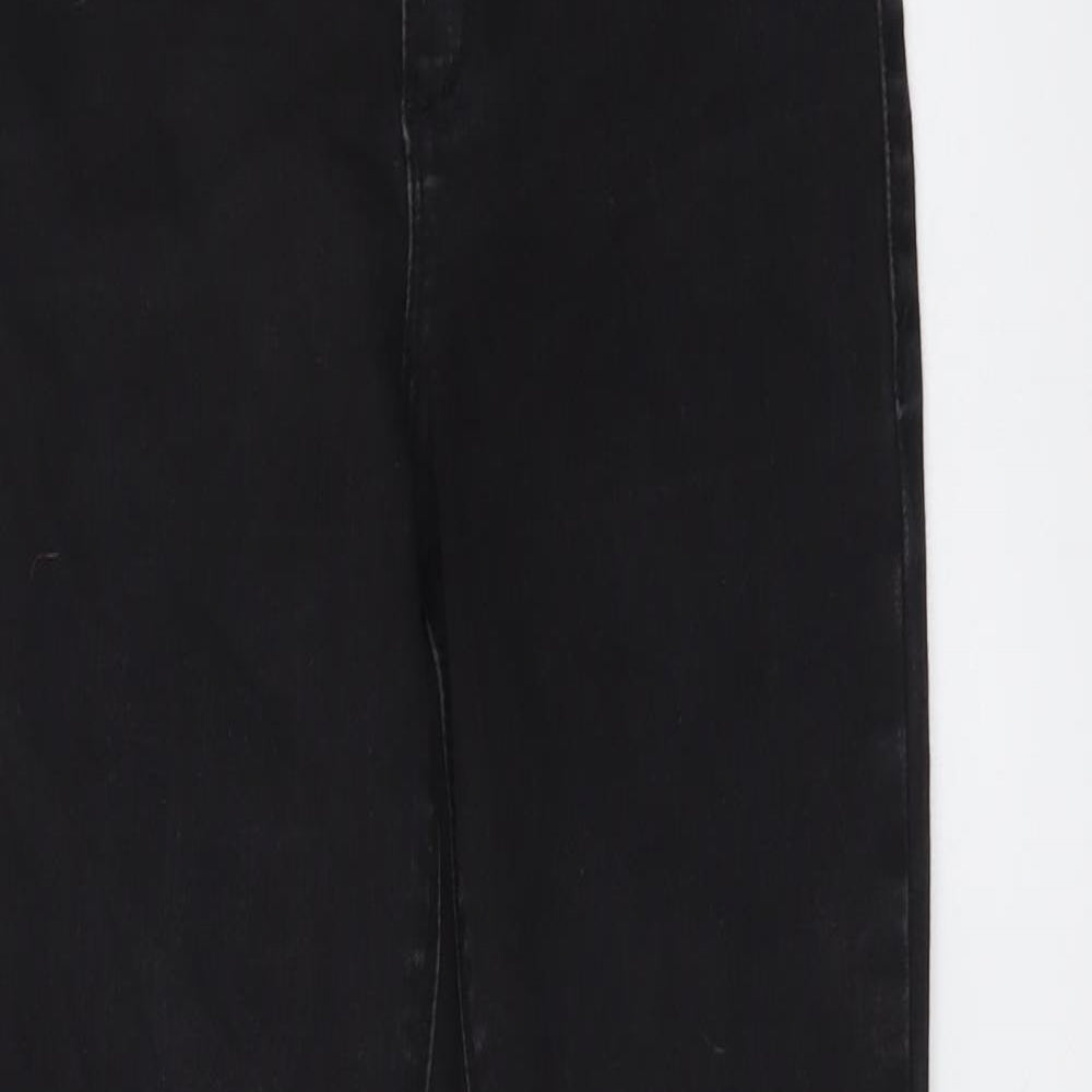 Missguided Womens Black Cotton Jegging Jeans Size 8 L26 in Slim Button