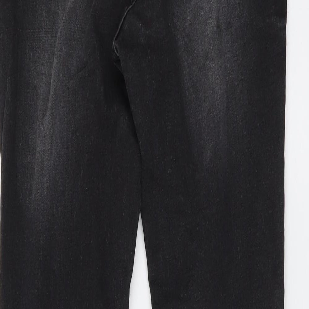 I-X London Womens Grey Cotton Skinny Jeans Size 10 L29 in Regular Button