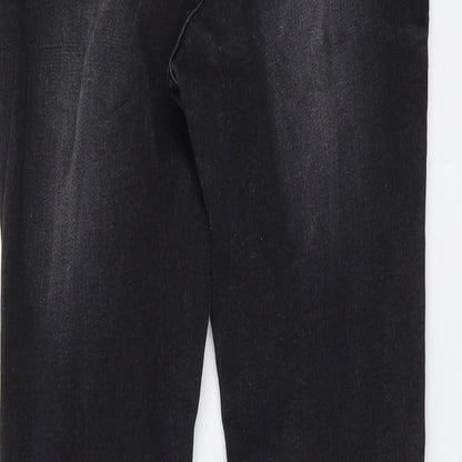 I-X London Womens Grey Cotton Skinny Jeans Size 10 L29 in Regular Button