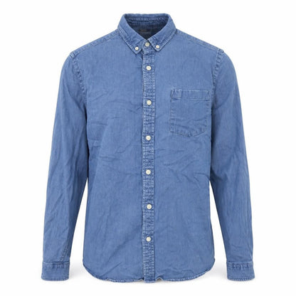 Mens UK Size S ASOS Blue  Button-Up Long Sleeve Casual Shirt