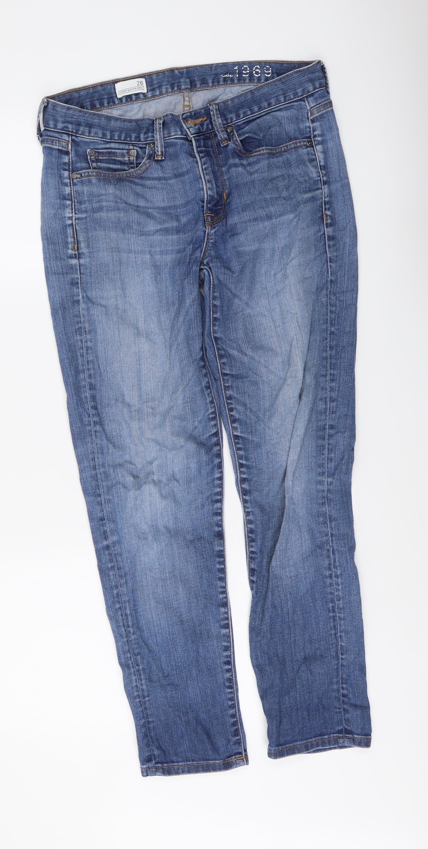 Womens UK Size 26 in Gap Regular Fit Straight Blue Jeans