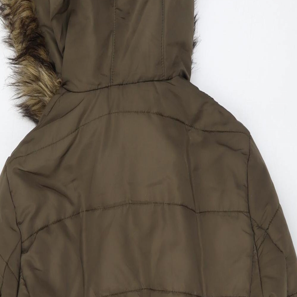 Womens UK Size S H&M Brown Puffer Jacket