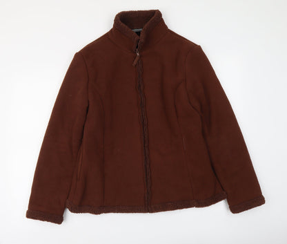 QED Womens Brown Jacket Size M Zip