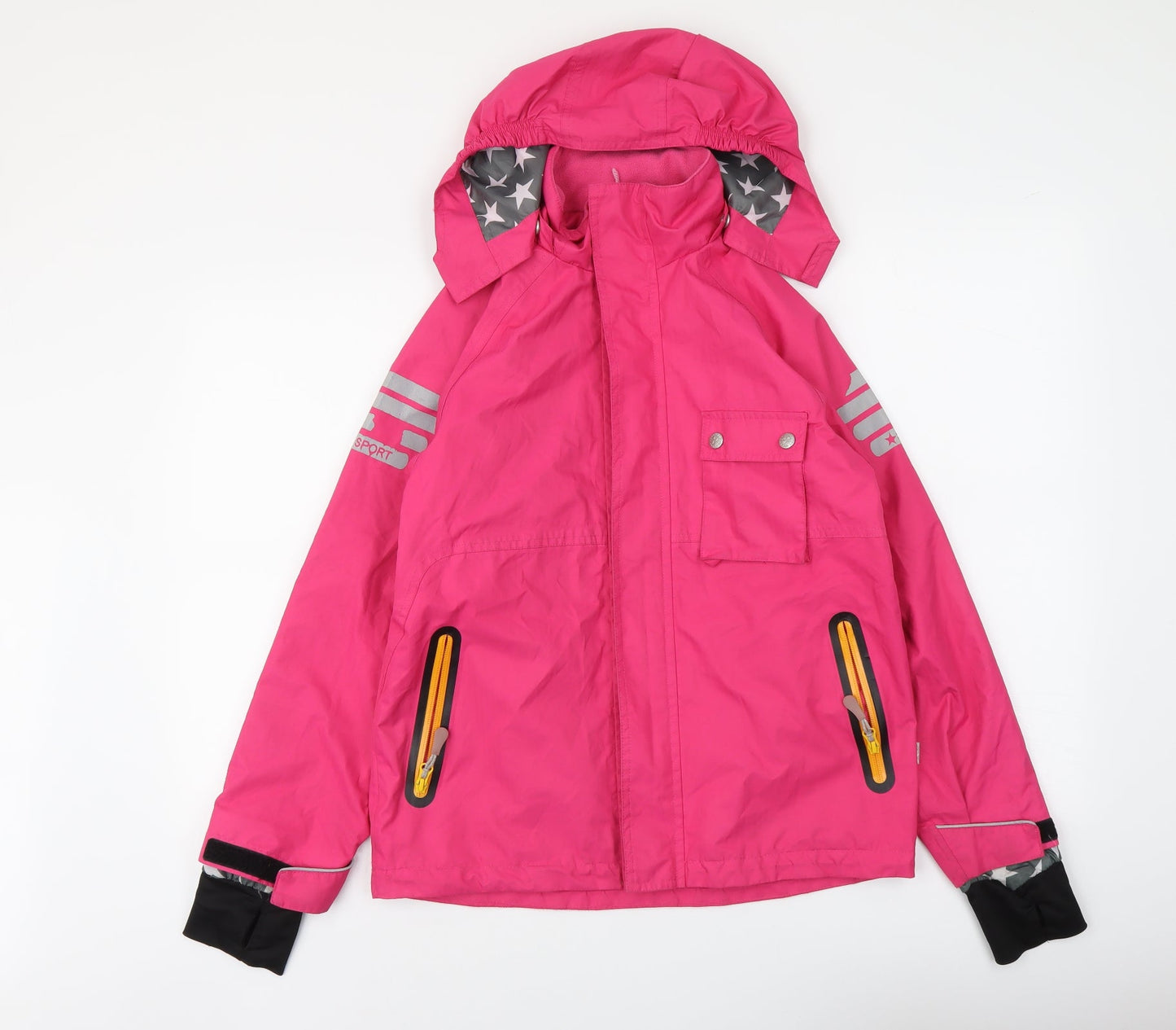 Jonathan Girls Pink Windbreaker Jacket Size 11 Years Zip