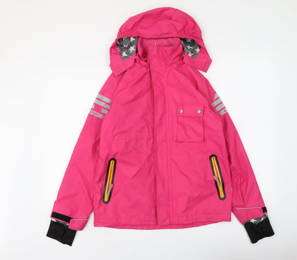 Jonathan Girls Pink Windbreaker Jacket Size 11 Years Zip