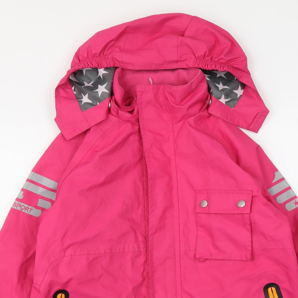 Jonathan Girls Pink Windbreaker Jacket Size 11 Years Zip