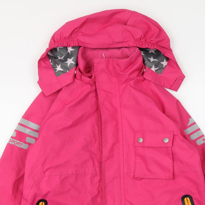 Jonathan Girls Pink Windbreaker Jacket Size 11 Years Zip