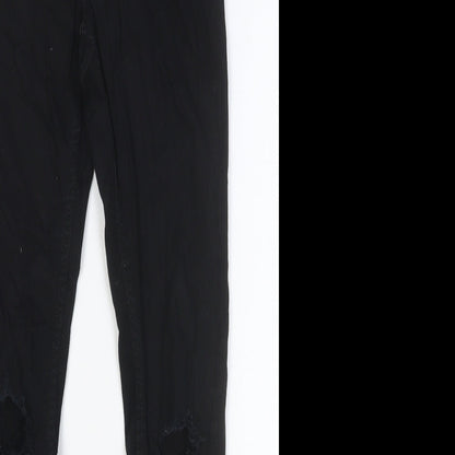 New Look Womens Black Cotton Skinny Jeans Size 32 in Slim Button
