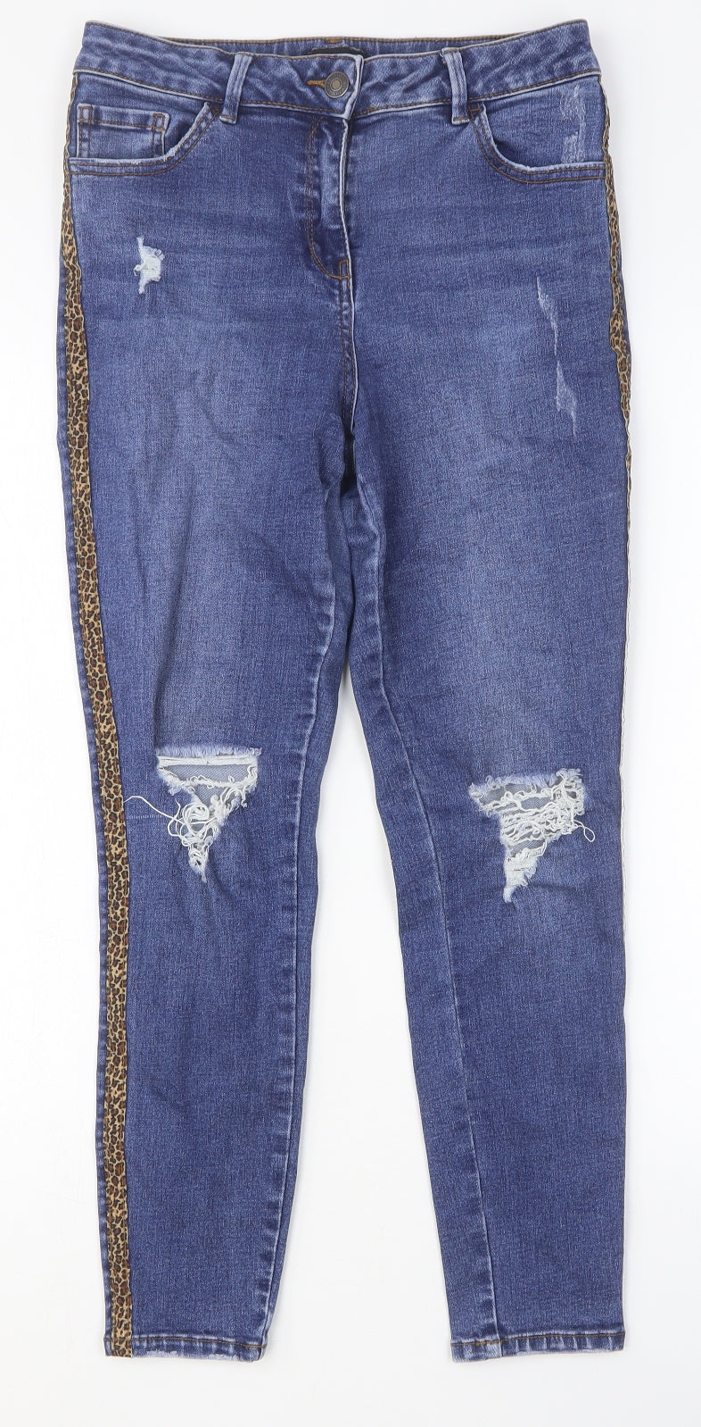 Womens UK Size 10 Preworn Slim Fit Skinny Blue Jeans