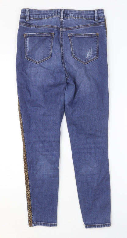 Womens UK Size 10 Preworn Slim Fit Skinny Blue Jeans
