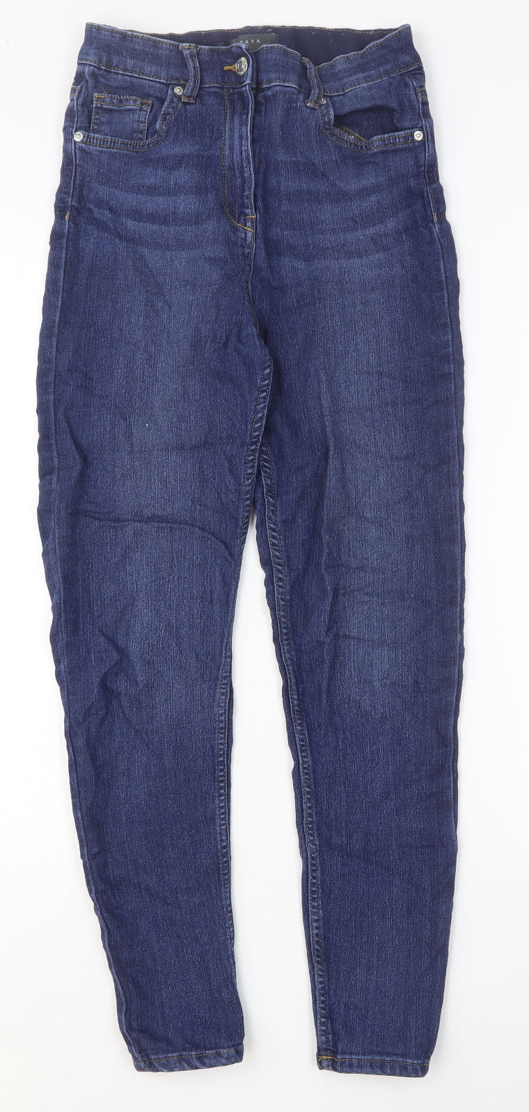 Womens UK Size 8 Papaya Slim Fit Skinny Blue Jeans