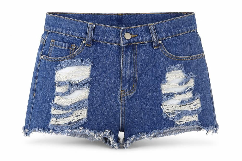 Womens UK Size 10 PRETTYLITTLETHING Regular Fit Cut-Off Shorts