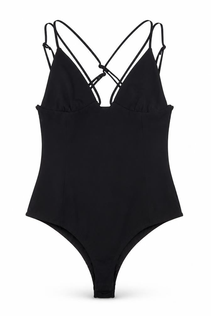 Womens UK Size S Zara One-Piece Black Bodysuit