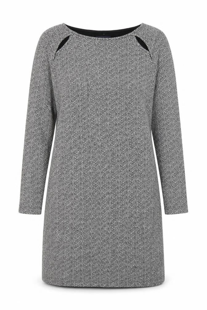 Marks and Spencer Womens Grey Cotton A-Line Size 12 Boat Neck Pullover