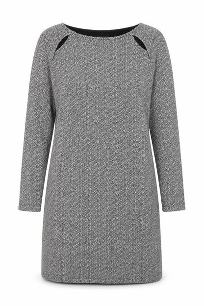 Marks and Spencer Womens Grey Cotton A-Line Size 12 Boat Neck Pullover