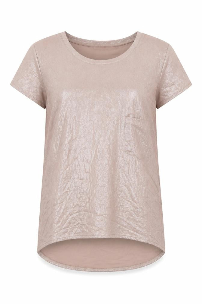 Womens UK Size 10 Warehouse Beige Tunic T-Shirt
