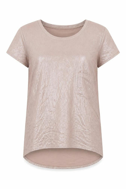 Womens UK Size 10 Warehouse Beige Tunic T-Shirt