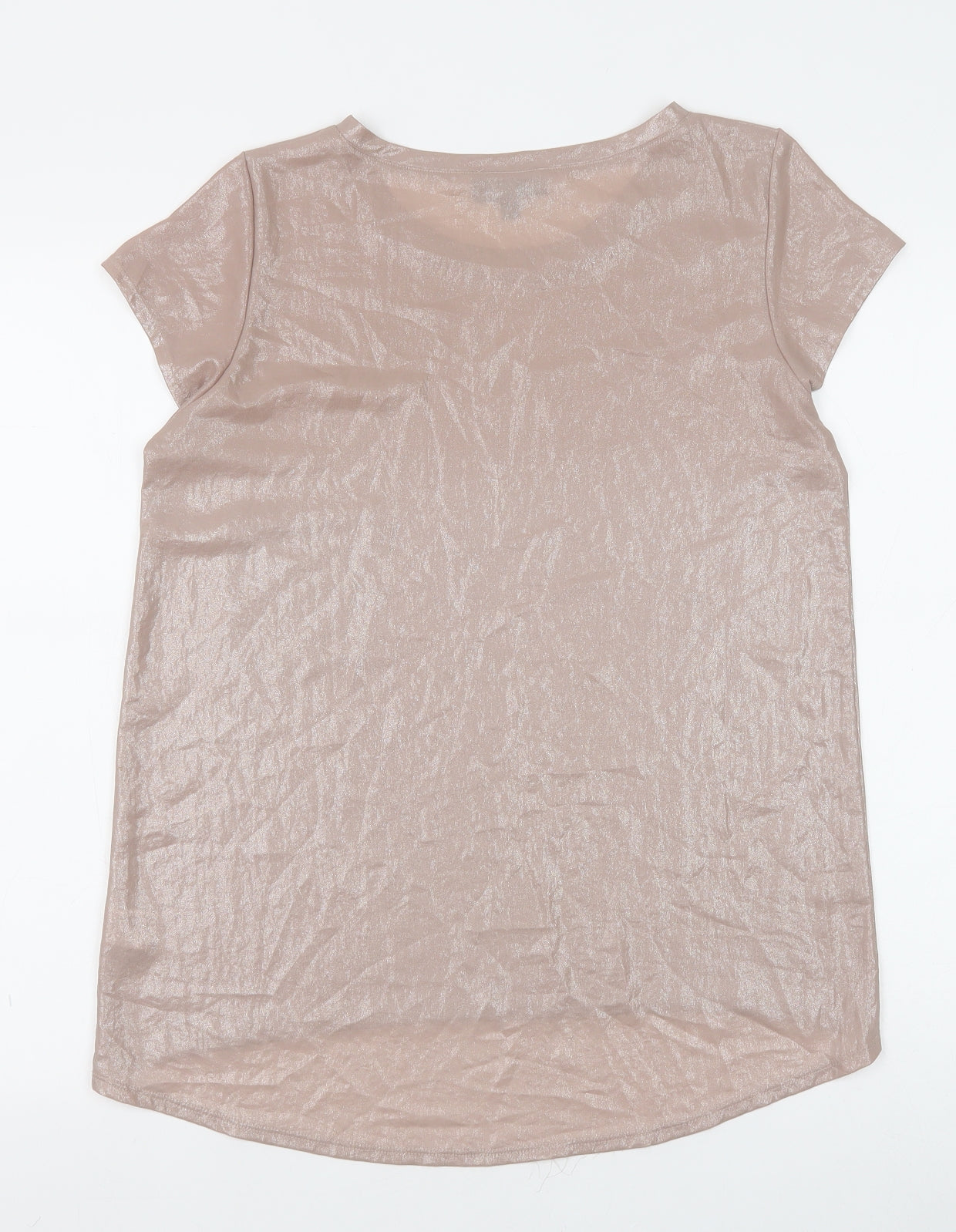 Womens UK Size 10 Warehouse Beige Tunic T-Shirt