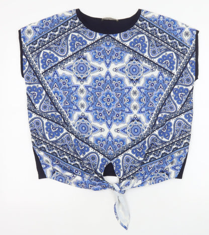 Womens UK Size M Oasis Blue Basic Blouse