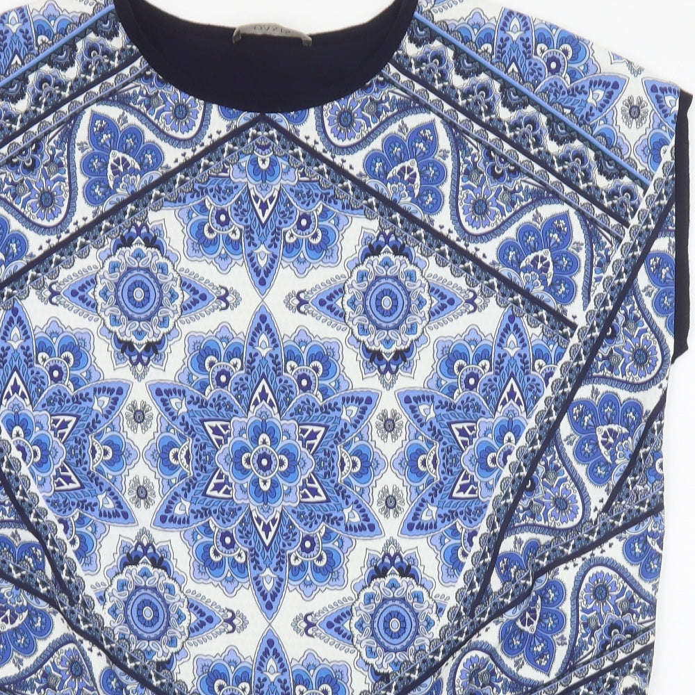 Womens UK Size M Oasis Blue Basic Blouse