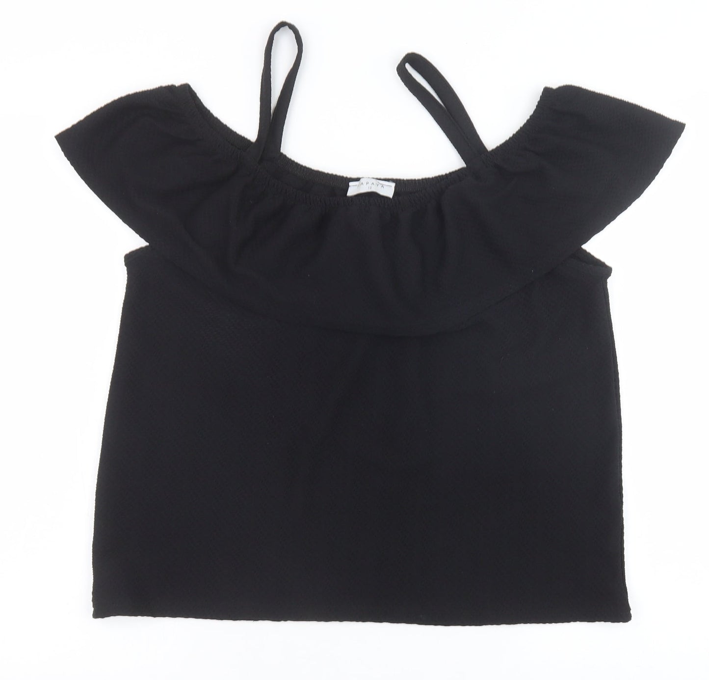Womens UK Size 10 Papaya Black Basic Tank