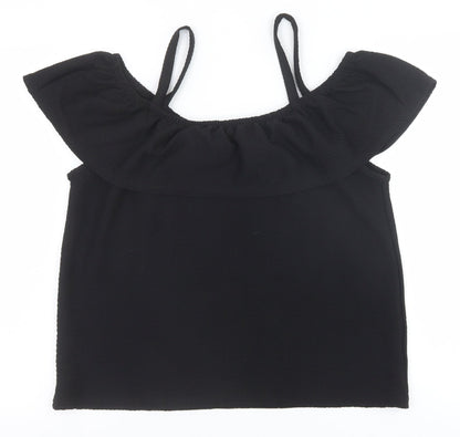 Womens UK Size 10 Papaya Black Basic Tank