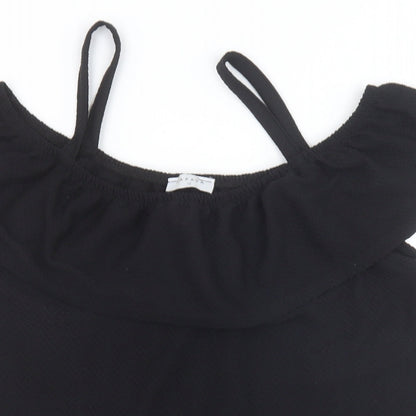 Womens UK Size 10 Papaya Black Basic Tank