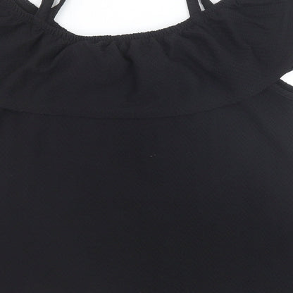 Womens UK Size 10 Papaya Black Basic Tank