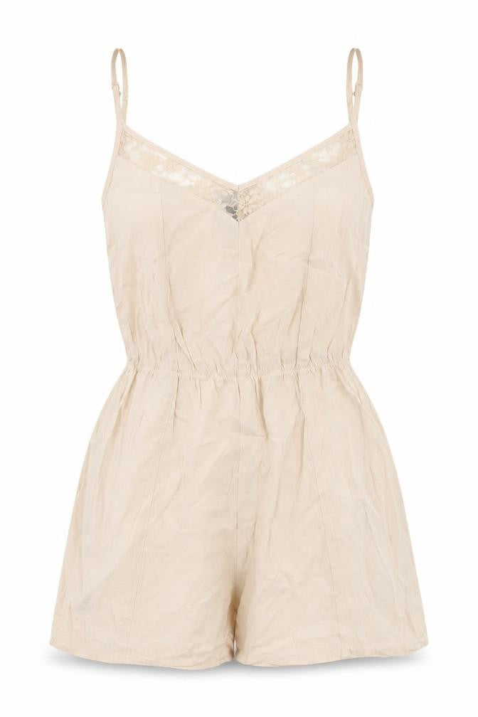 Womens UK Size 8 H&M One-Piece Beige Playsuit