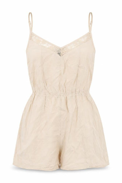 Womens UK Size 8 H&M One-Piece Beige Playsuit