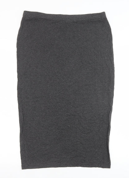 NEXT Womens Grey Herringbone Viscose Straight & Pencil Skirt Size 14