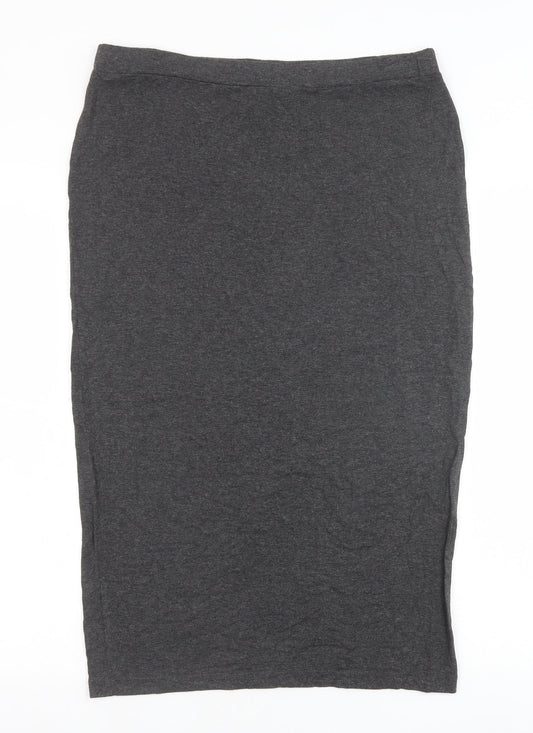NEXT Womens Grey Herringbone Viscose Straight & Pencil Skirt Size 14