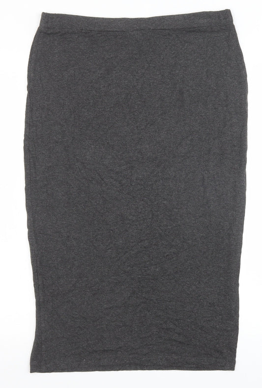 NEXT Womens Grey Herringbone Viscose Straight & Pencil Skirt Size 14
