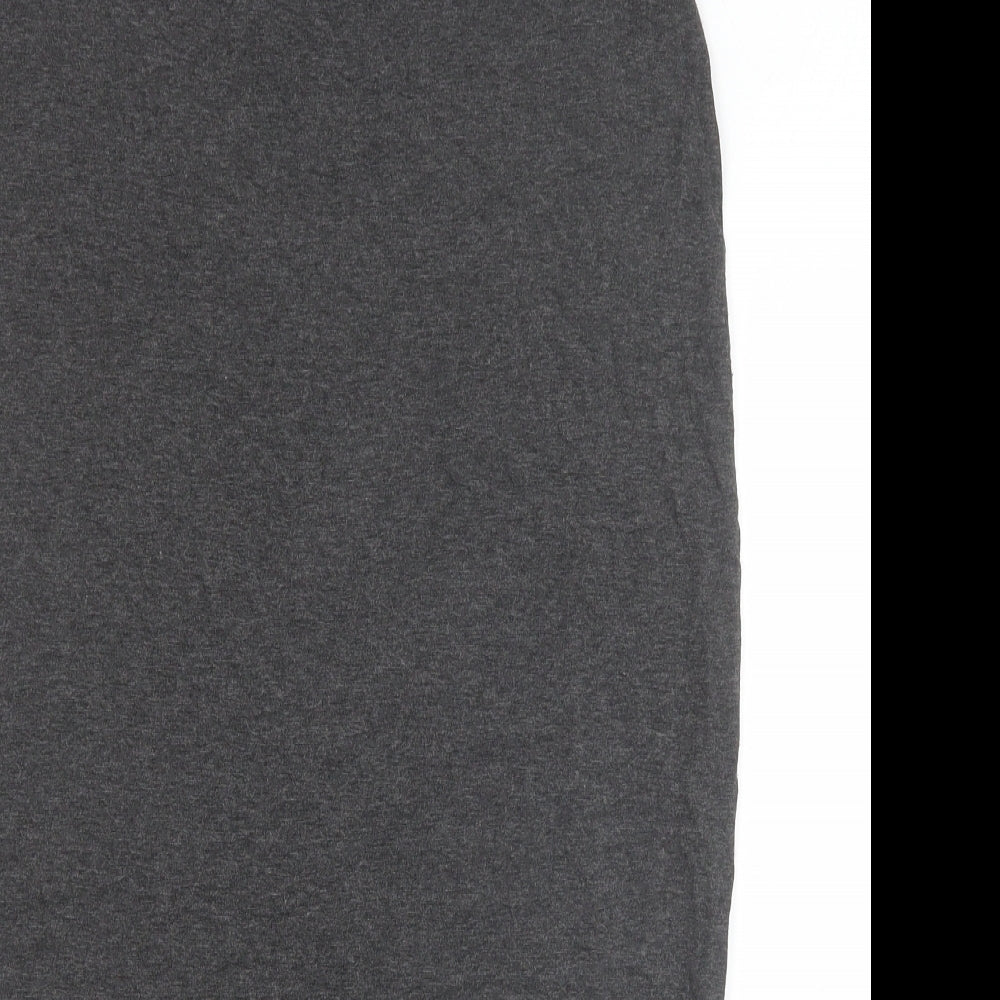NEXT Womens Grey Herringbone Viscose Straight & Pencil Skirt Size 14