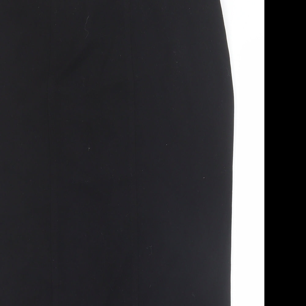 b.young Womens Black Viscose Straight & Pencil Skirt Size 10 Zip