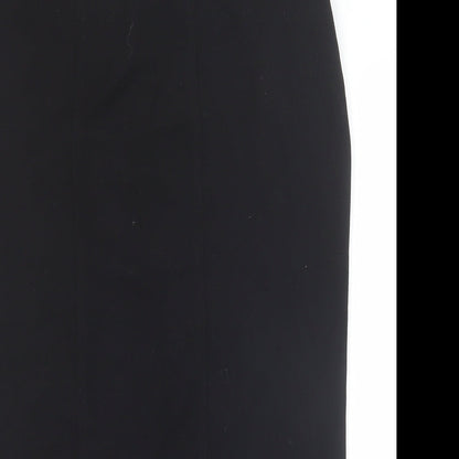 b.young Womens Black Viscose Straight & Pencil Skirt Size 10 Zip