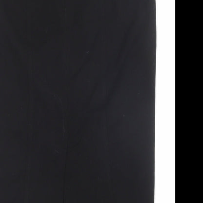 b.young Womens Black Viscose Straight & Pencil Skirt Size 10 Zip