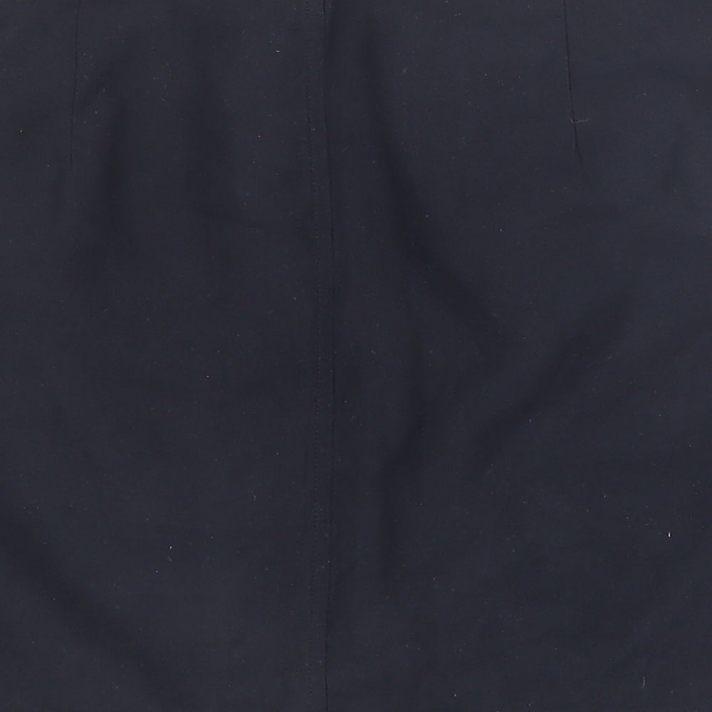 New Look Womens Blue Polyester A-Line Skirt Size 10 Snap