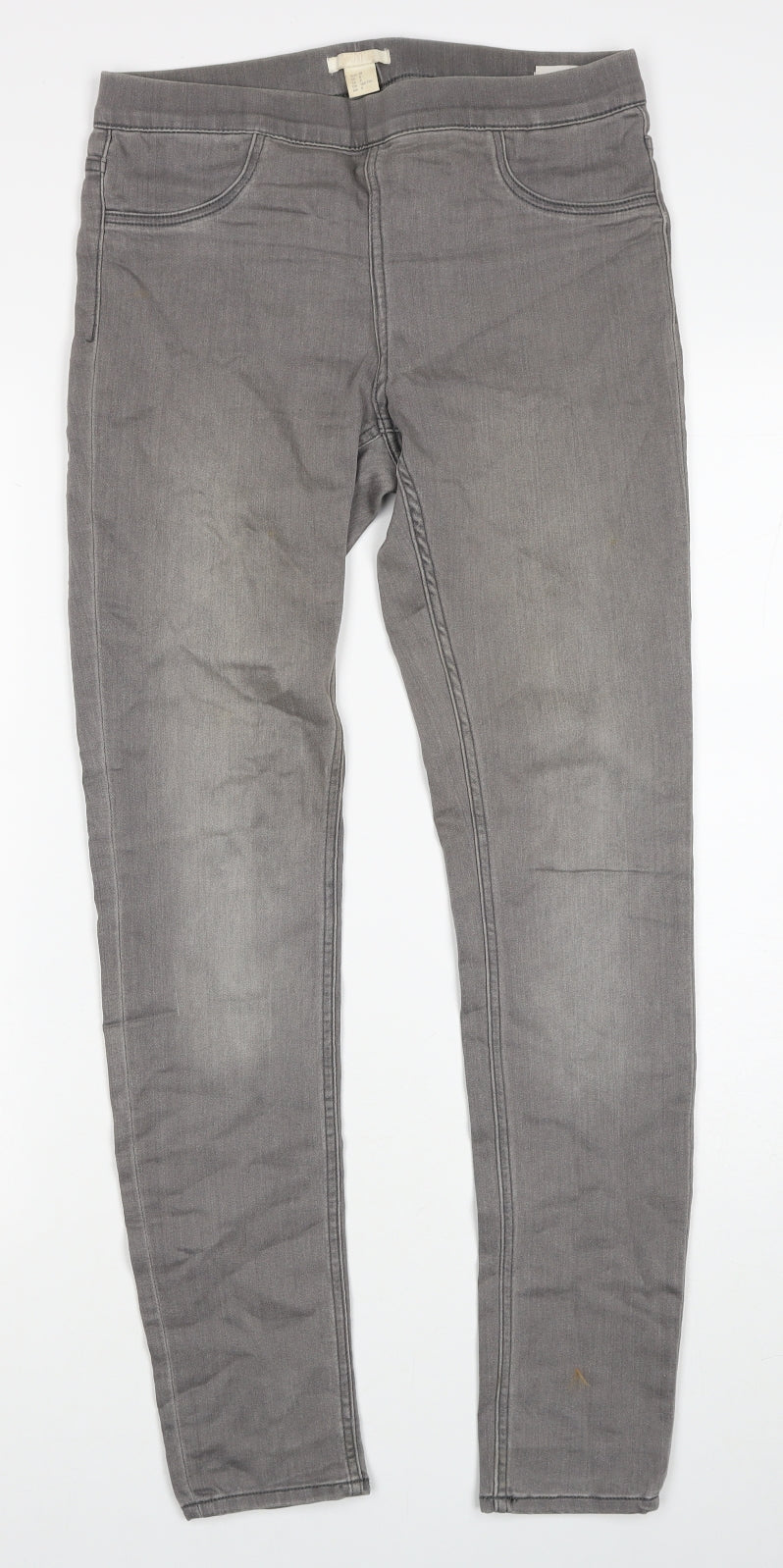 Womens UK Size 10 H&M Regular Fit Skinny Grey Jeans