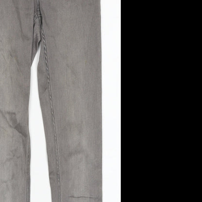 Womens UK Size 10 H&M Regular Fit Skinny Grey Jeans