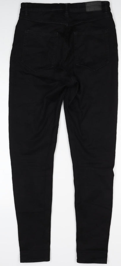 Monki Womens Black Cotton Skinny Jeans Size 31 in Regular Zip