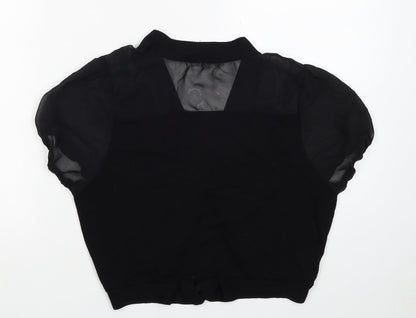 Womens UK Size 14 Per Una Black Cardigan Jumper