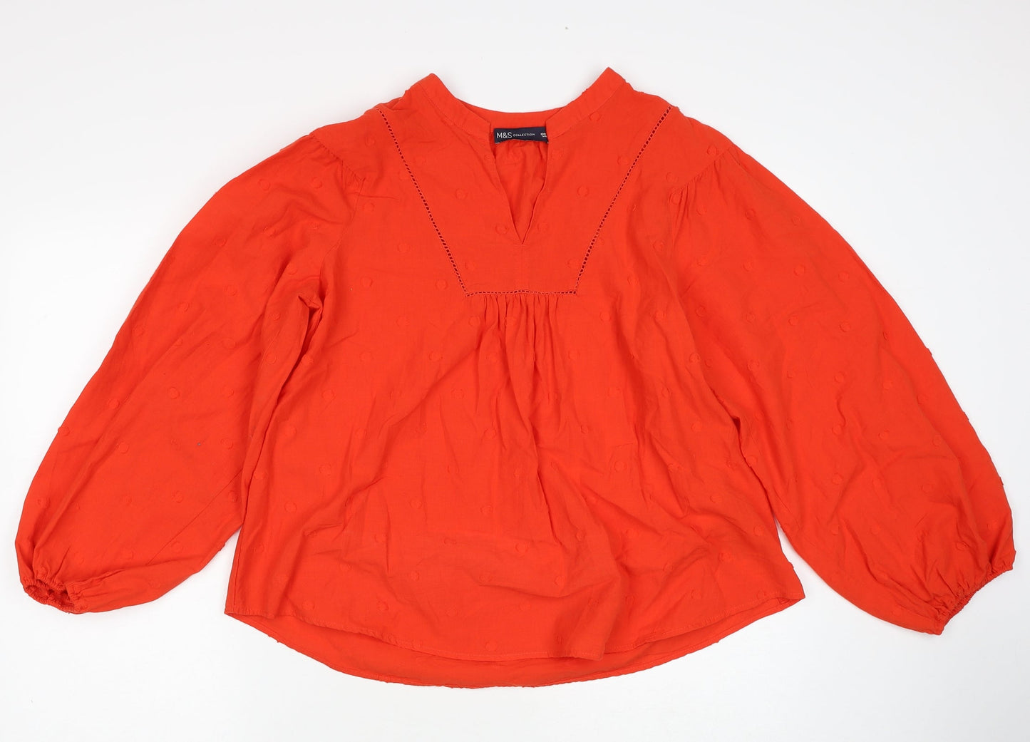 Womens UK Size 8 Marks and Spencer Red Basic Blouse