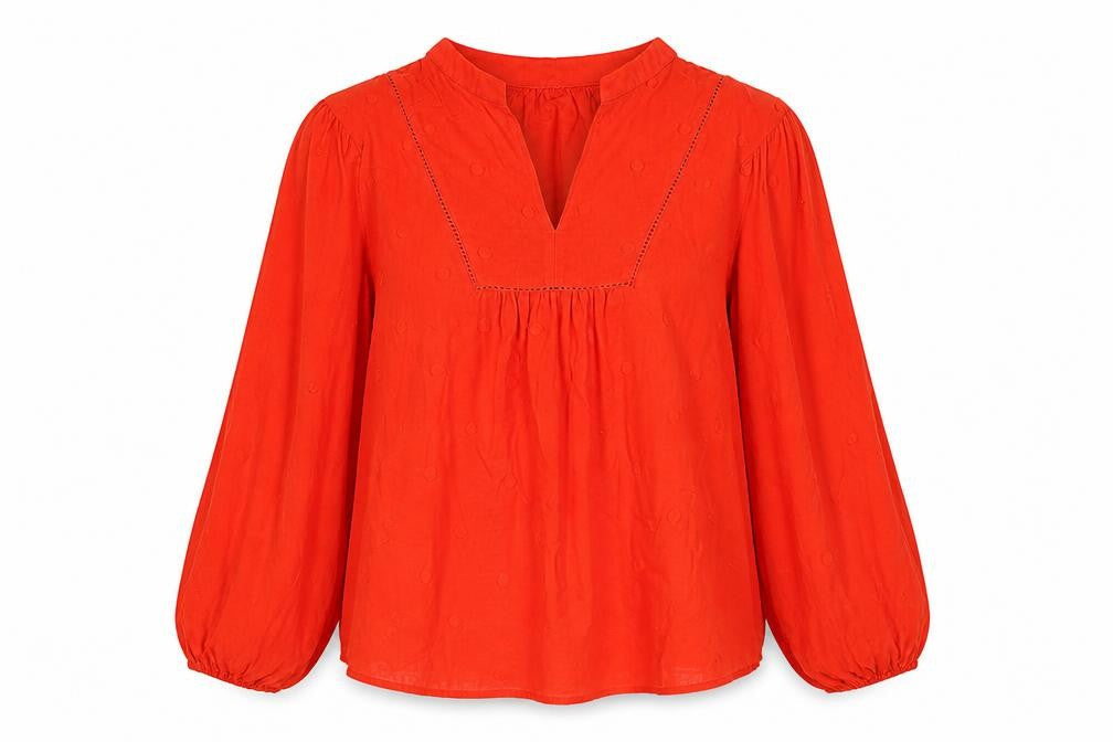 Womens UK Size 8 Marks and Spencer Red Basic Blouse