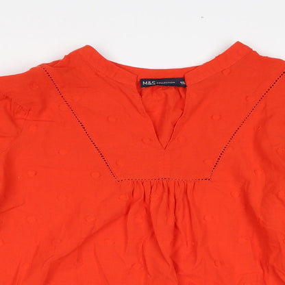 Womens UK Size 8 Marks and Spencer Red Basic Blouse