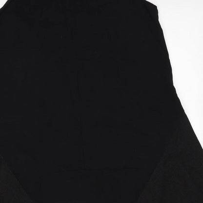 Eden Rock Womens Black Colourblock Cotton Shirt Dress Size S Scoop Neck Pullover