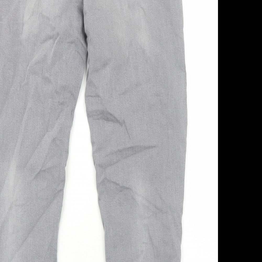 TU Womens Grey Cotton Skinny Jeans Size 14 Regular Zip