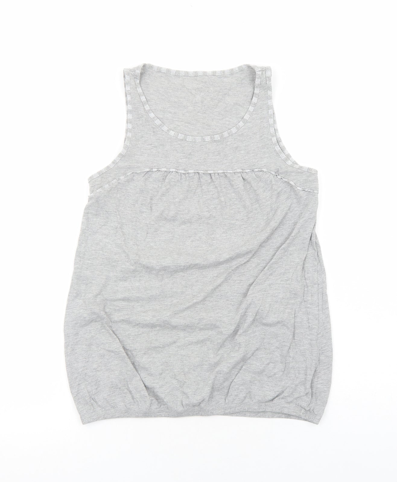 Womens UK Size 12 Preworn Grey Basic Tank