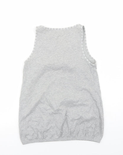 Womens UK Size 12 Preworn Grey Basic Tank
