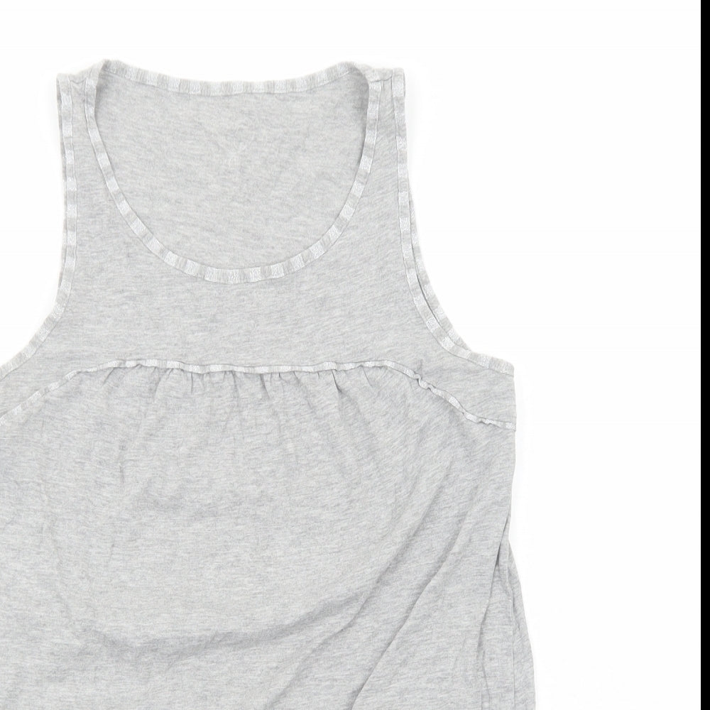 Womens UK Size 12 Preworn Grey Basic Tank